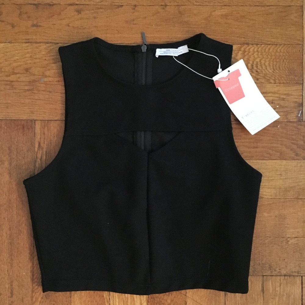 Classy black crop topLAST CALL YOU HAVE UNTIL 3:00